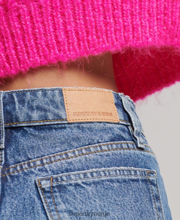 Superdry blå klær 86P46D6739 miniskjørt i denim kvinner