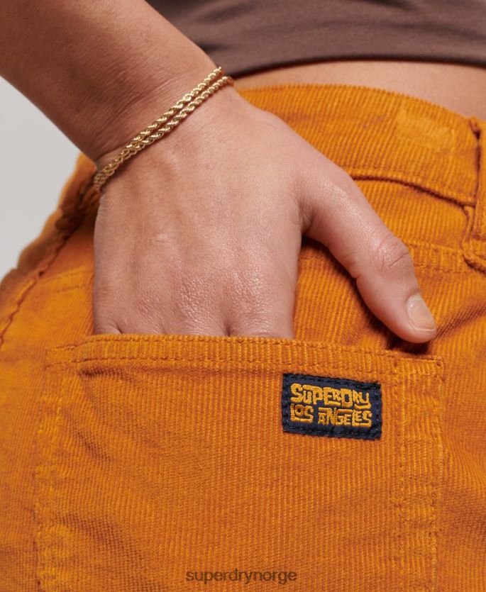 Superdry brun klær 86P46D4149 vintage cord miniskjørt kvinner