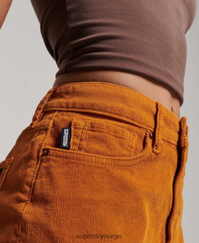 Superdry brun klær 86P46D4149 vintage cord miniskjørt kvinner