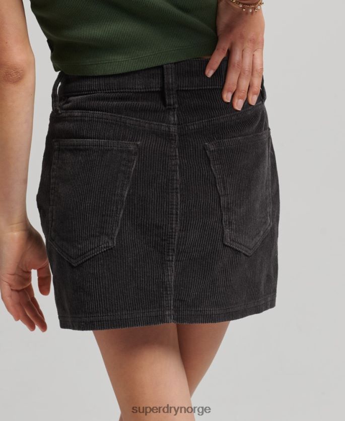 Superdry brun klær 86P46D6507 ledning miniskjørt kvinner