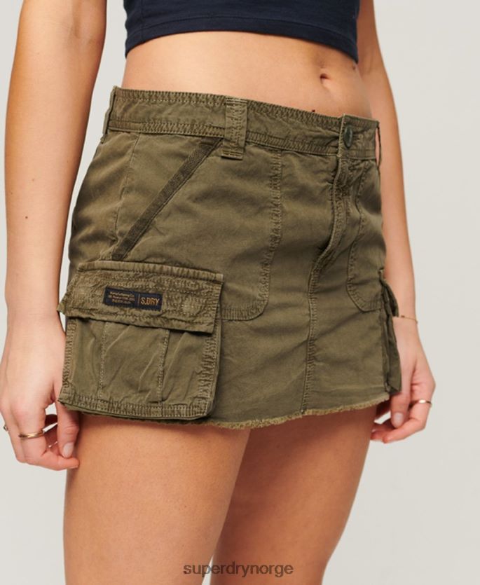Superdry grønn klær 86P46D4118 bruksskjermskjørt kvinner