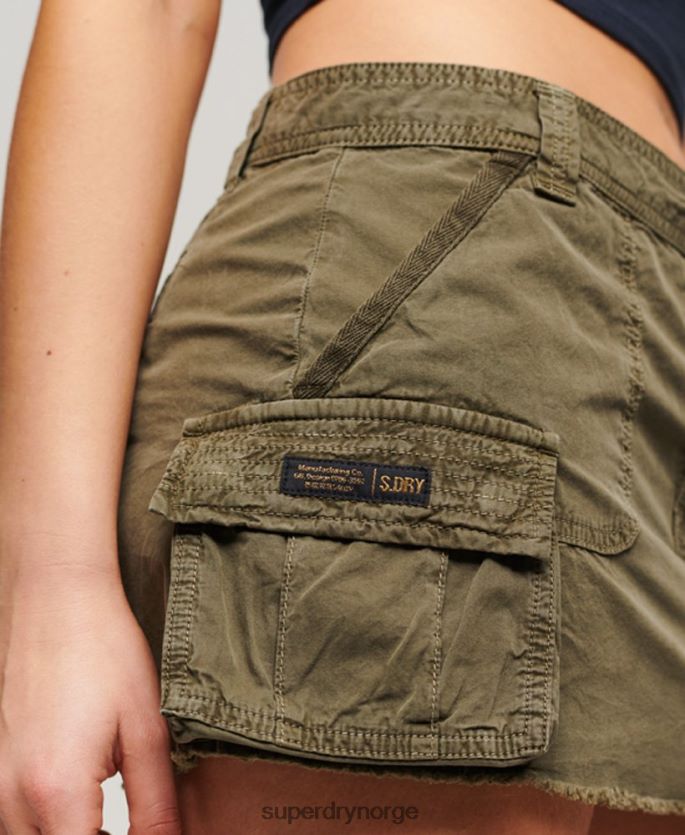 Superdry grønn klær 86P46D4118 bruksskjermskjørt kvinner