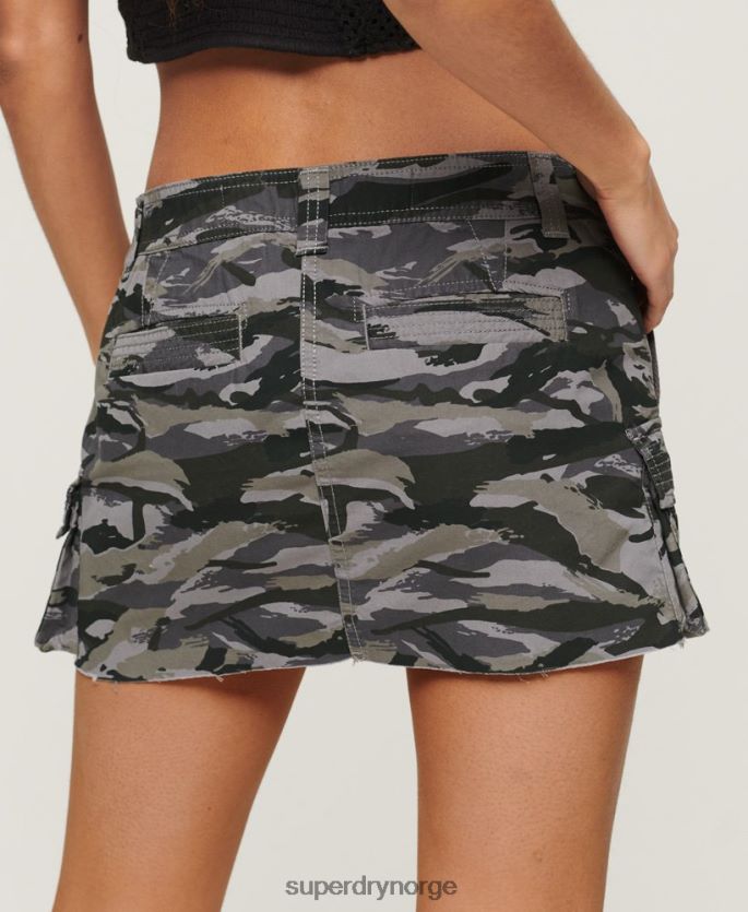 Superdry grønn klær 86P46D4122 bruksskjermskjørt kvinner