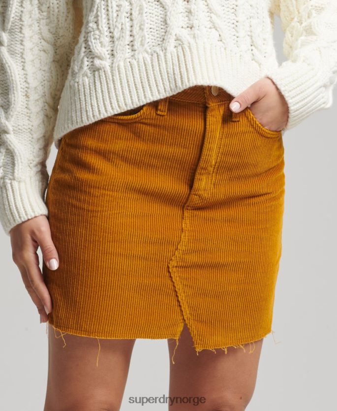 Superdry gul klær 86P46D6616 miniskjørt i denim kvinner