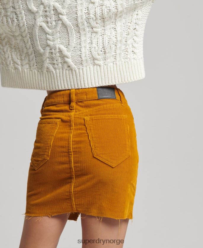 Superdry gul klær 86P46D6616 miniskjørt i denim kvinner