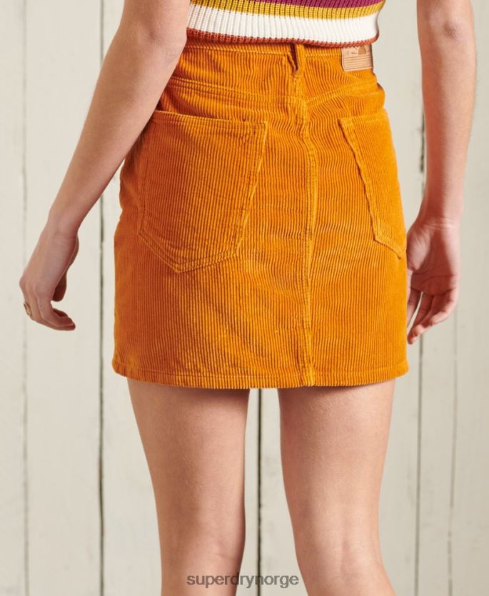 Superdry gull klær 86P46D6626 ledning miniskjørt kvinner