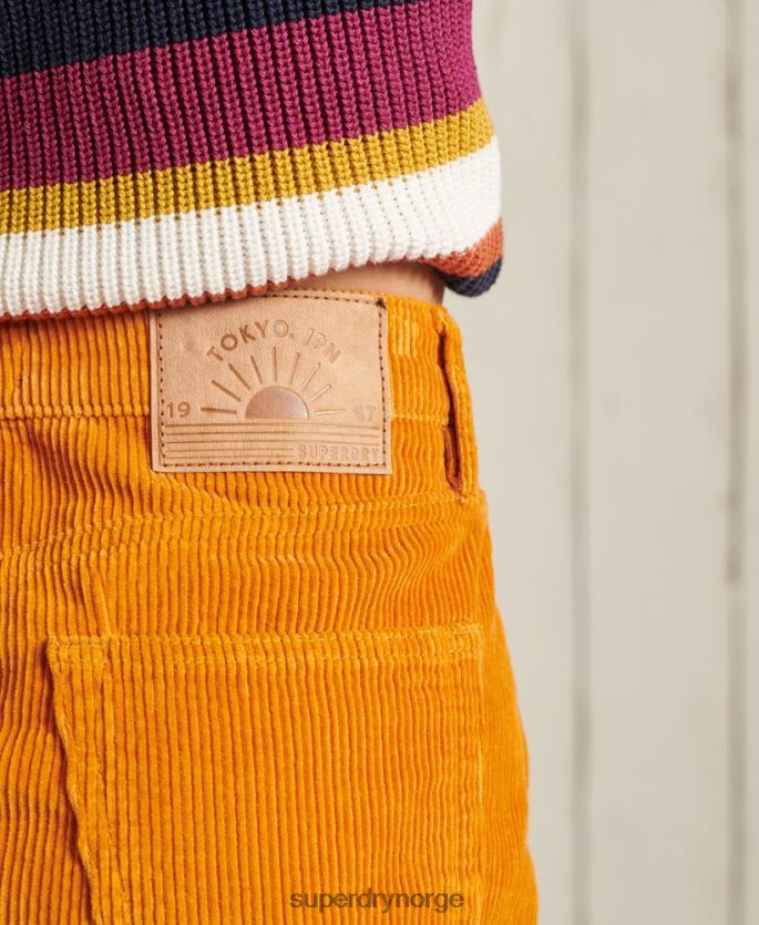 Superdry gull klær 86P46D6626 ledning miniskjørt kvinner