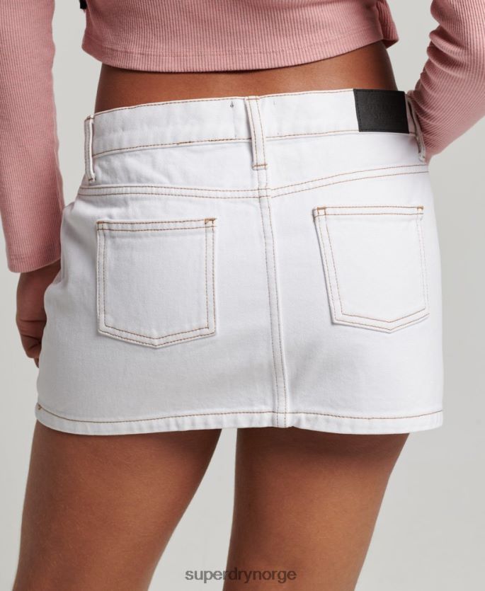 Superdry hvit klær 86P46D4125 arbeidsklær miniskjørt kvinner
