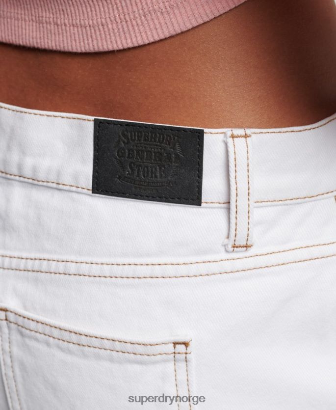 Superdry hvit klær 86P46D4125 arbeidsklær miniskjørt kvinner
