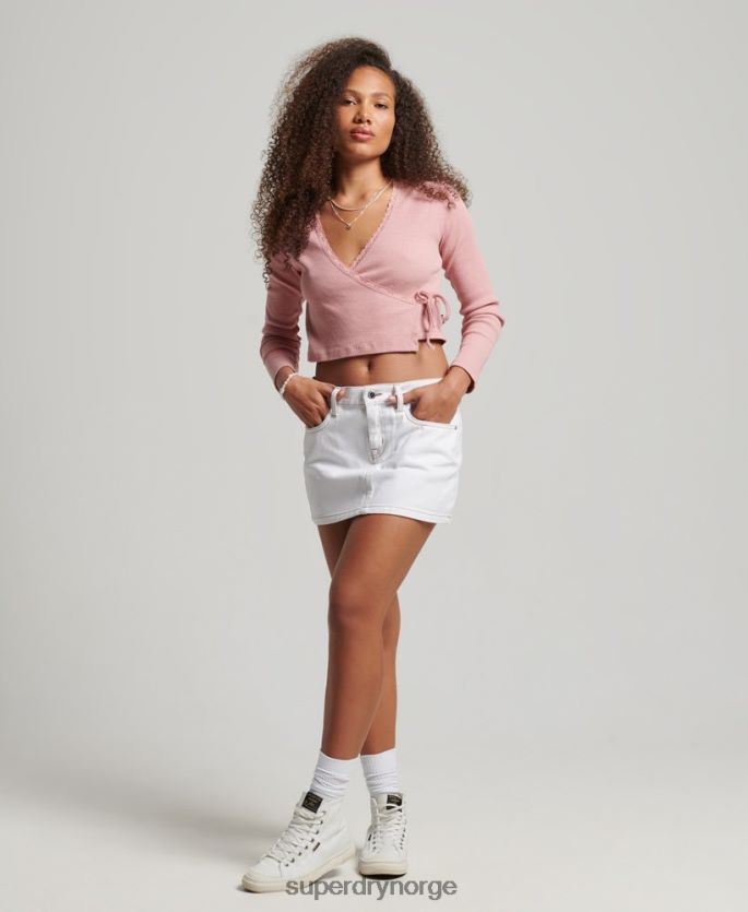 Superdry hvit klær 86P46D4125 arbeidsklær miniskjørt kvinner