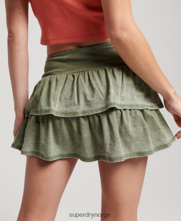 Superdry kaki klær 86P46D4126 90-talls miniskjørt kvinner