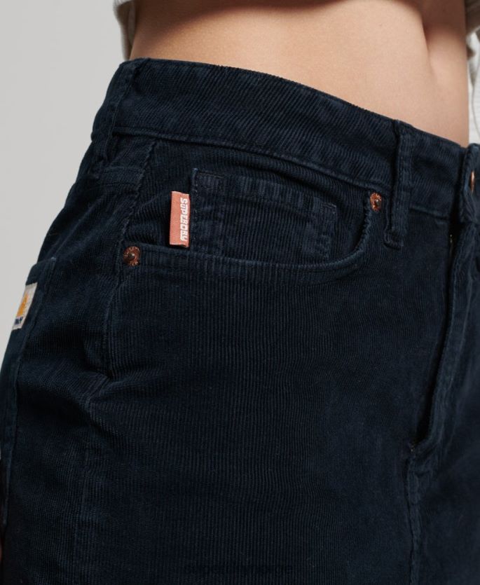 Superdry marinen klær 86P46D4137 vintage cord miniskjørt kvinner