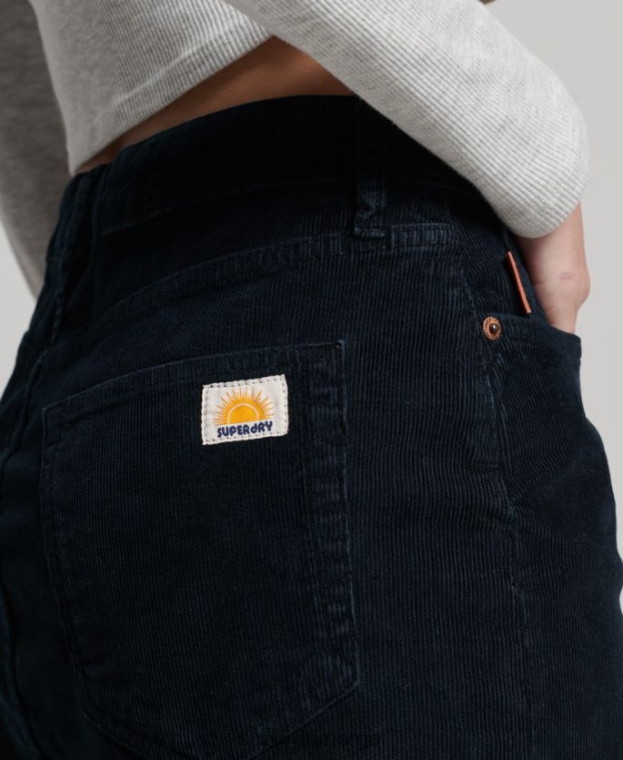 Superdry marinen klær 86P46D4137 vintage cord miniskjørt kvinner