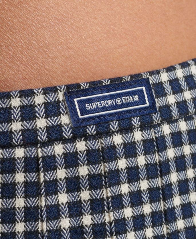 Superdry rød klær 86P46D4148 vintage plissert miniskjørt kvinner