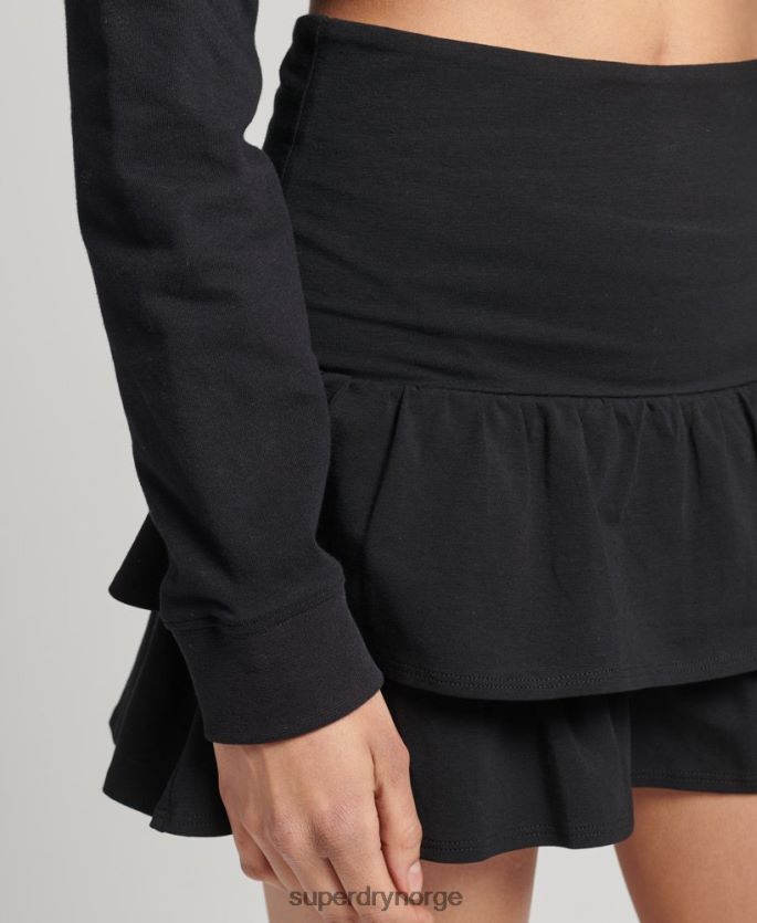 Superdry svart klær 86P46D4128 vintage 90-tallsskjørt kvinner
