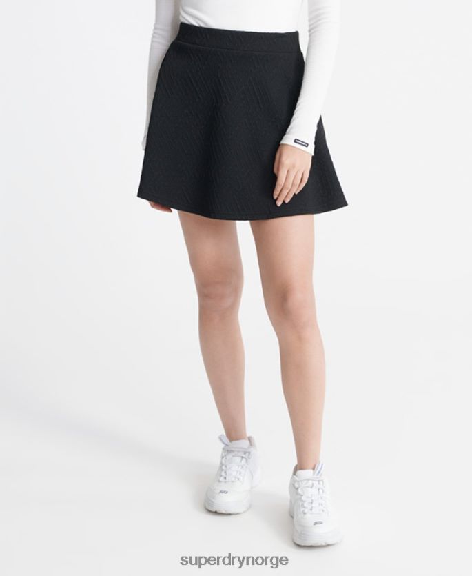 Superdry svart klær 86P46D4166 brooke skater skjørt kvinner