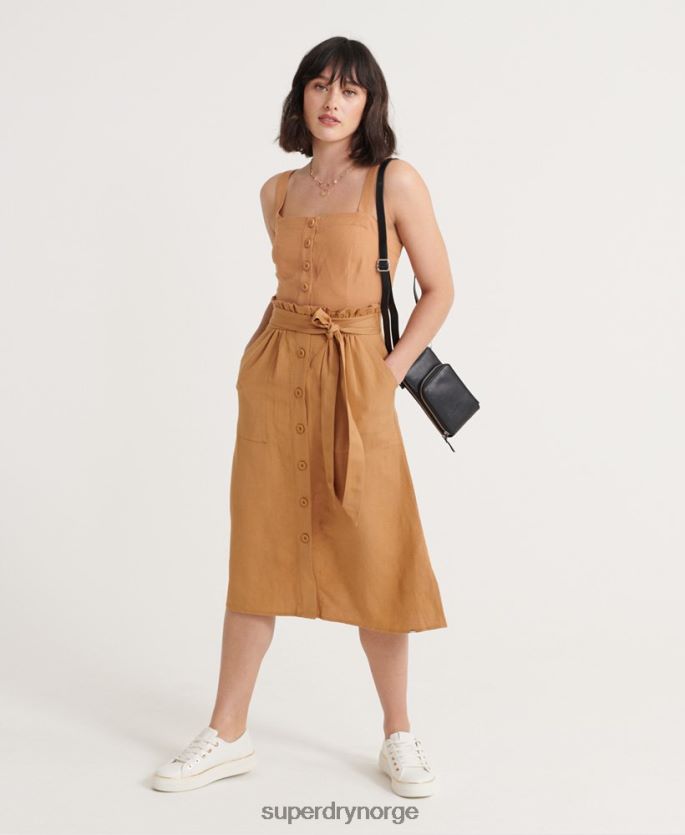 Superdry tan klær 86P46D4167 eden linskjørt kvinner
