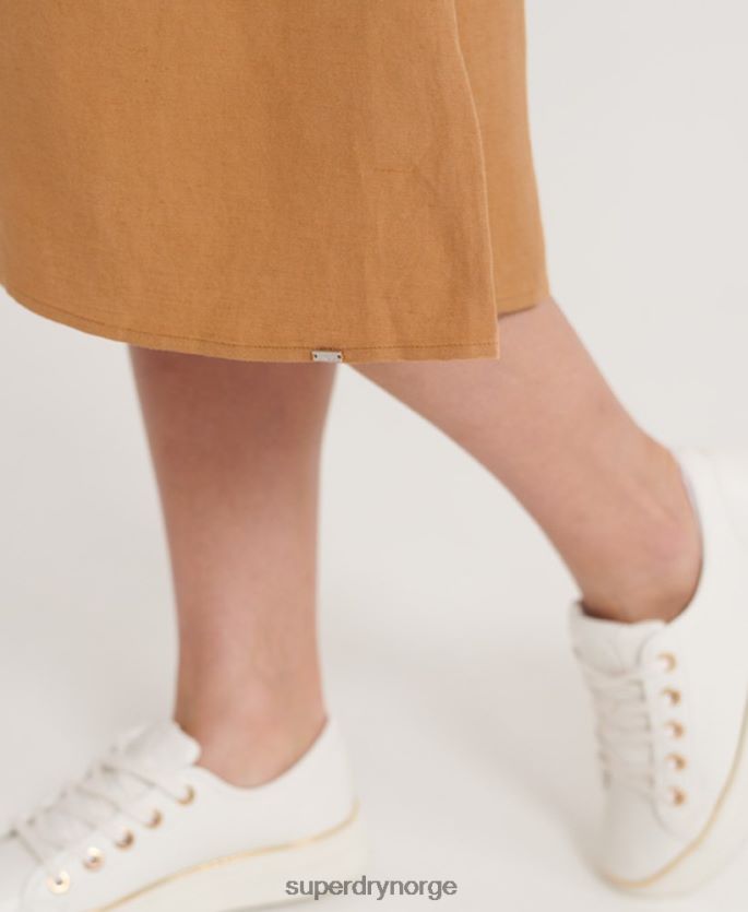 Superdry tan klær 86P46D4167 eden linskjørt kvinner