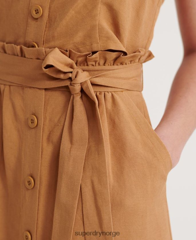 Superdry tan klær 86P46D4167 eden linskjørt kvinner