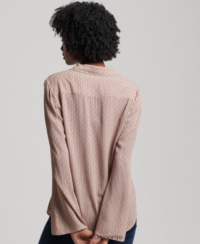 Superdry beige klær 86P46D2955 studios syttitallsskjorte kvinner