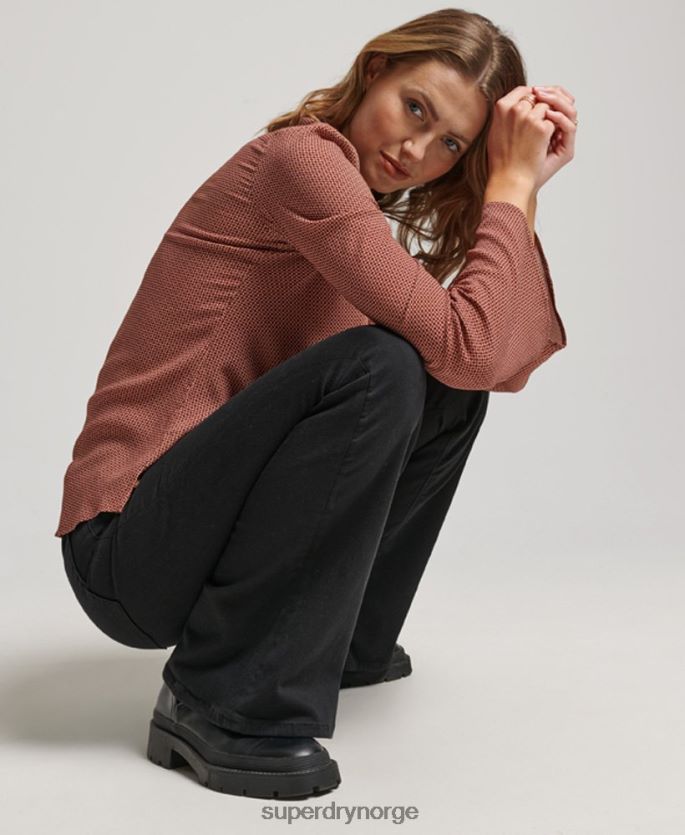 Superdry brun klær 86P46D2906 studios syttitallsskjorte kvinner
