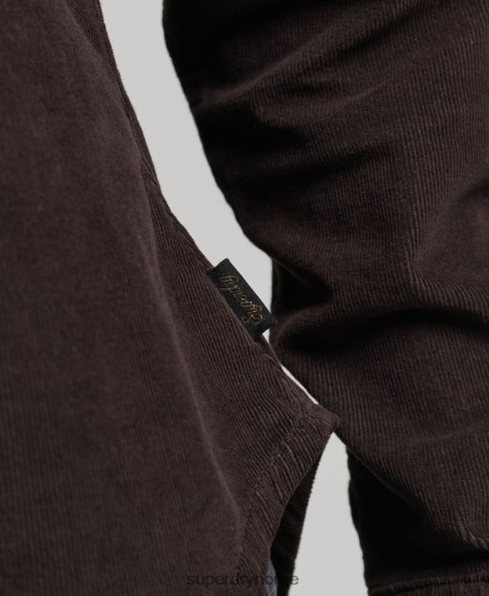 Superdry brun klær 86P46D3015 cord westernskjorte kvinner