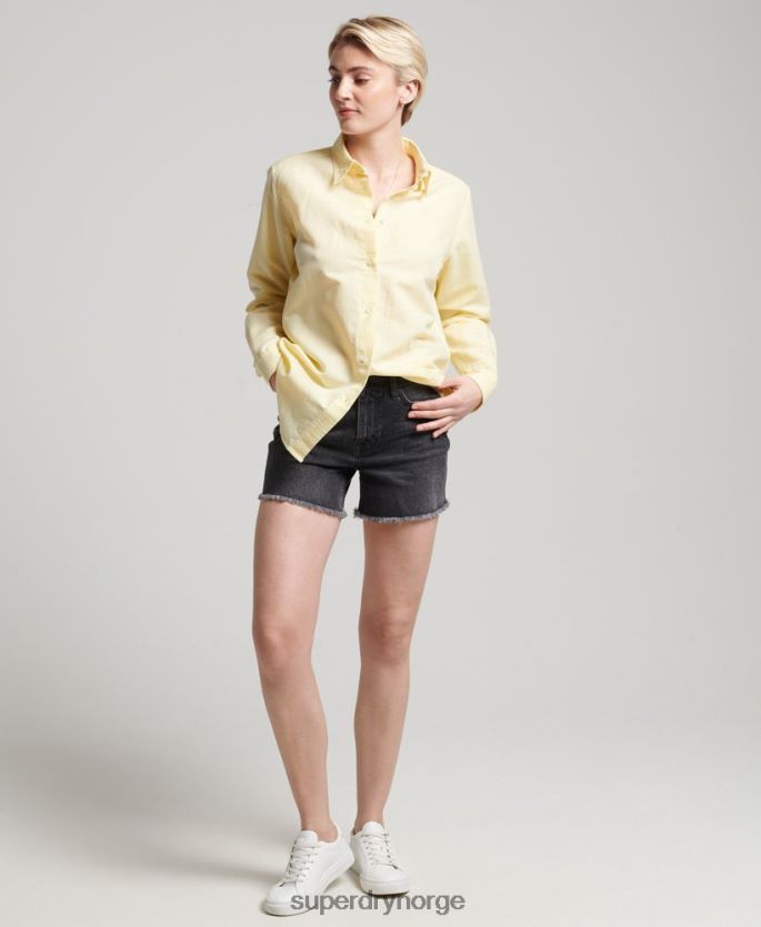 Superdry gul klær 86P46D6524 kjæresteskjorte i lin kvinner
