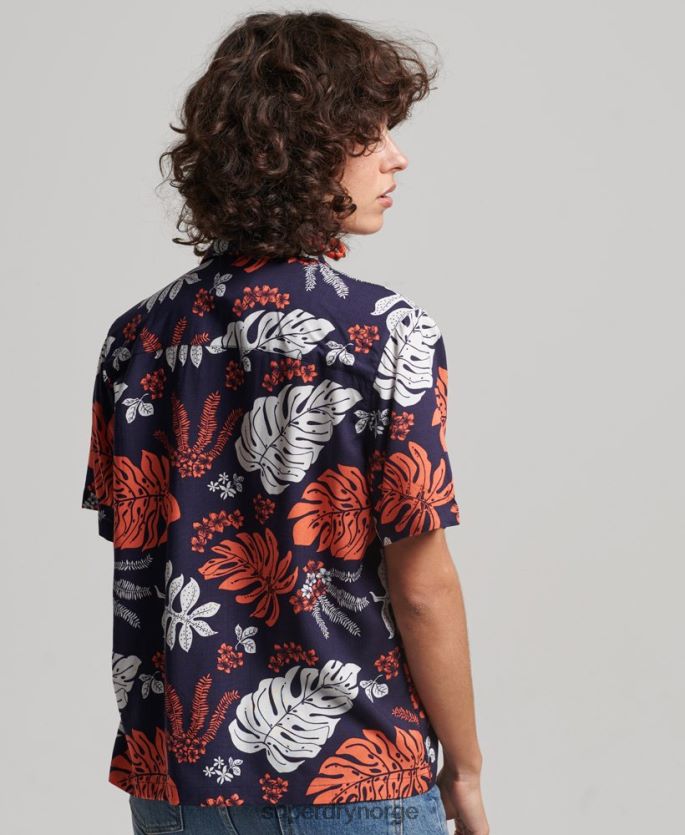 Superdry marinen klær 86P46D2934 beach resort skjorte kvinner