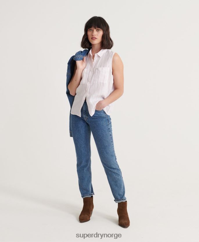 Superdry rosa klær 86P46D3050 aubrey skjorte kvinner