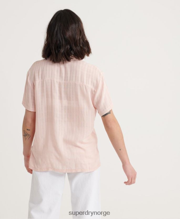 Superdry rosa klær 86P46D3065 fleur resort skjorte kvinner