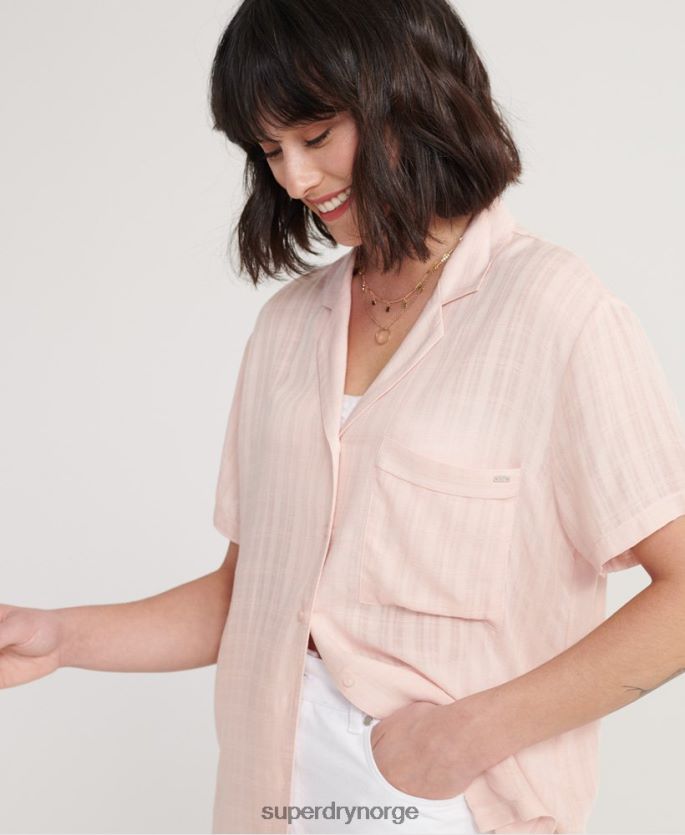 Superdry rosa klær 86P46D3065 fleur resort skjorte kvinner