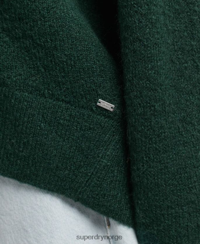 Superdry grønn klær 86P46D3961 oversized genser med v-hals kvinner