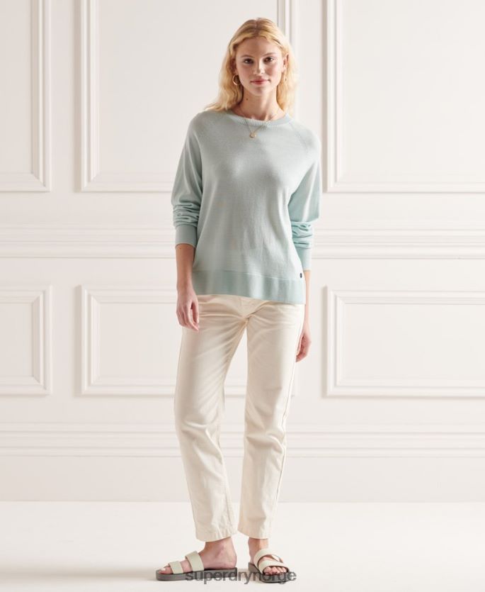 Superdry grønn klær 86P46D6641 merino crew jumper kvinner