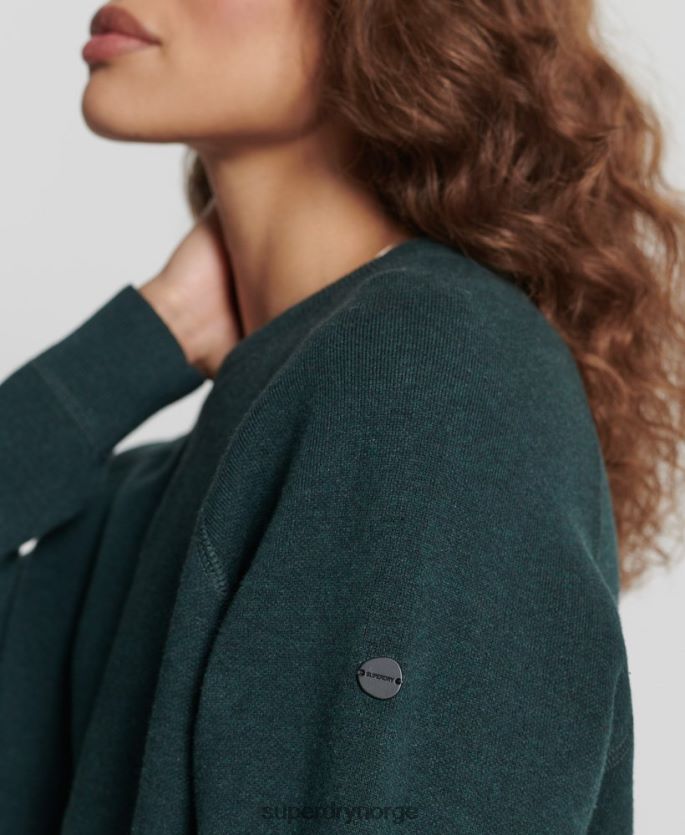 Superdry grønn klær 86P46D6713 essensiell genser i økologisk bomull kvinner