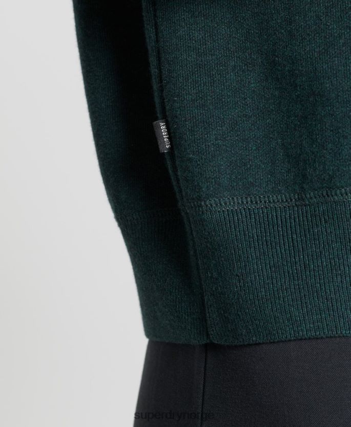 Superdry grønn klær 86P46D6713 essensiell genser i økologisk bomull kvinner