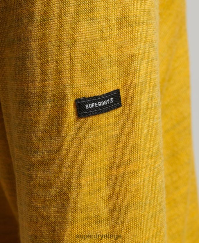 Superdry gul klær 86P46D3998 studios loose fit merino crew jumper kvinner