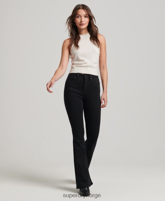 Superdry hvit klær 86P46D2936 merino strikket topp med rund hals kvinner