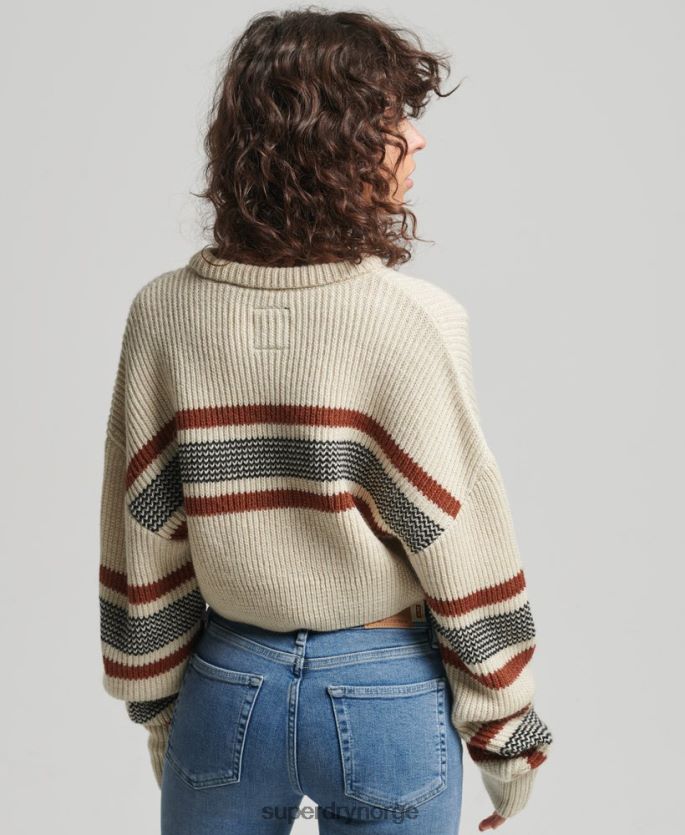 Superdry hvit klær 86P46D4036 cropped klassisk crew-genser kvinner