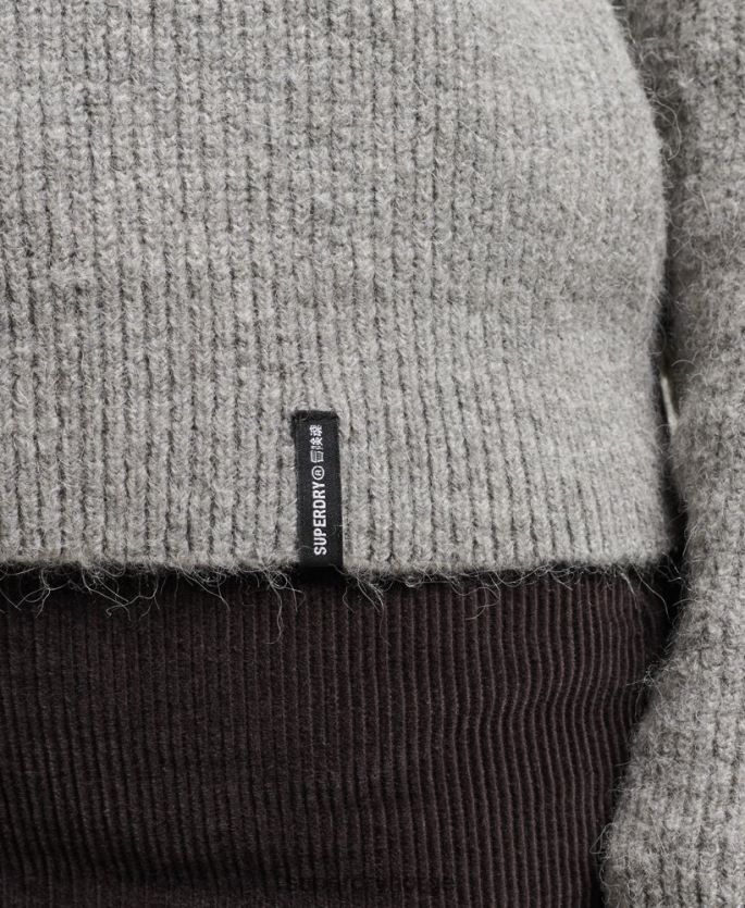 Superdry lysegrå klær 86P46D4009 essensiell ribbesetningshopper kvinner