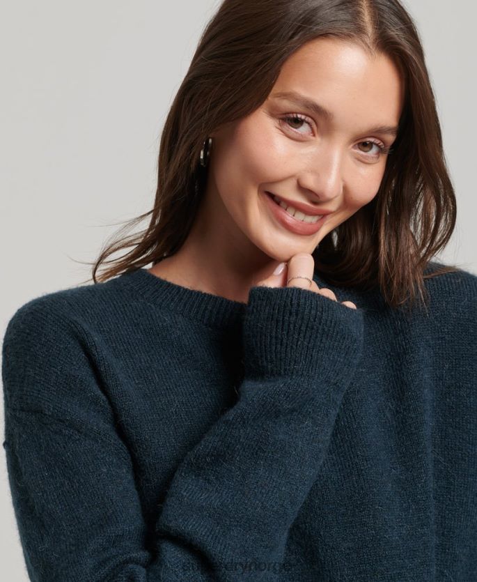 Superdry marinen klær 86P46D3972 essensiell supermyk genser med rund hals kvinner