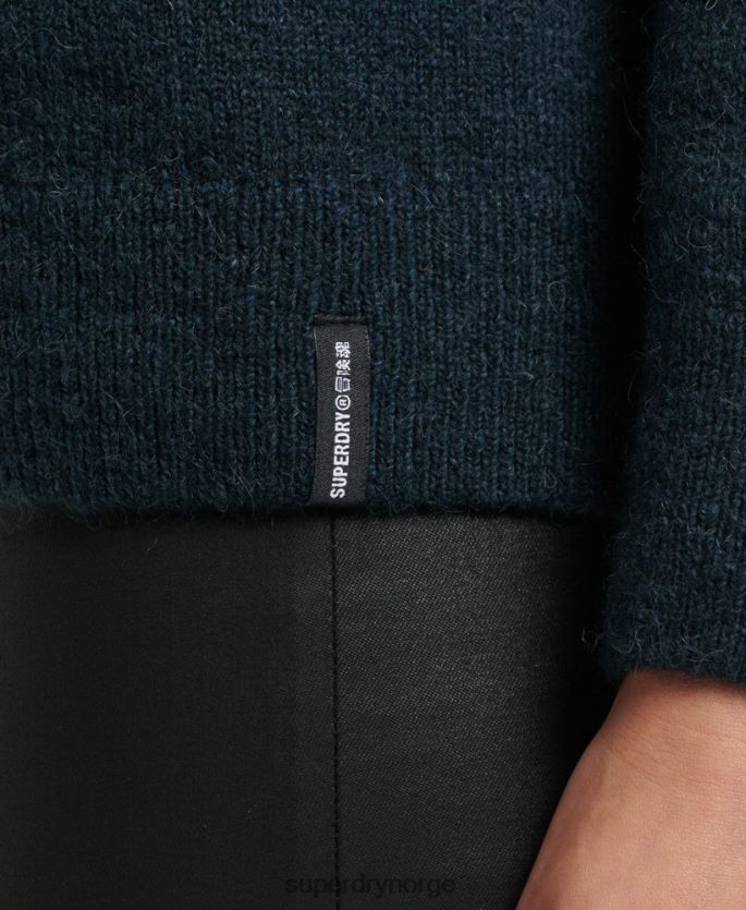Superdry marinen klær 86P46D3972 essensiell supermyk genser med rund hals kvinner