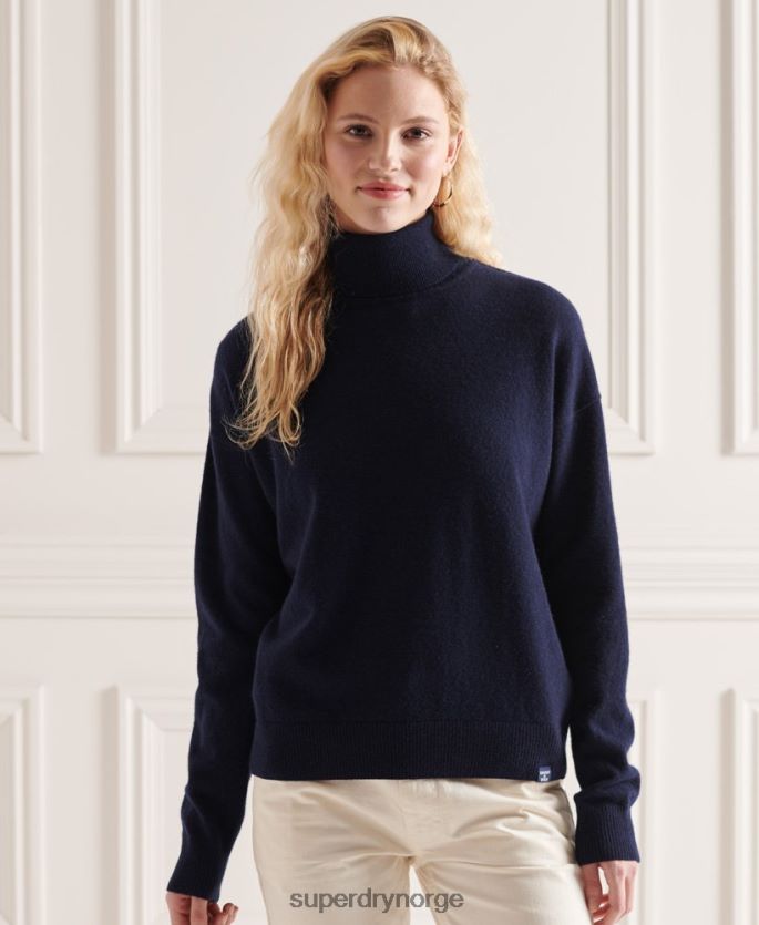 Superdry marinen klær 86P46D4017 genser med rullehals av lammeull kvinner