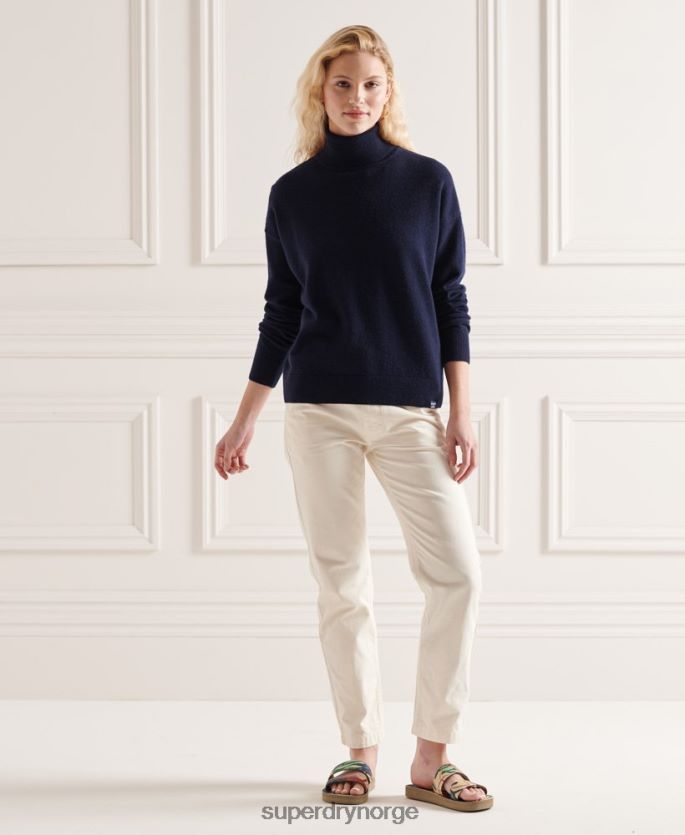 Superdry marinen klær 86P46D4017 genser med rullehals av lammeull kvinner