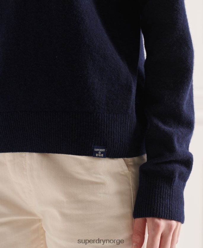 Superdry marinen klær 86P46D4017 genser med rullehals av lammeull kvinner