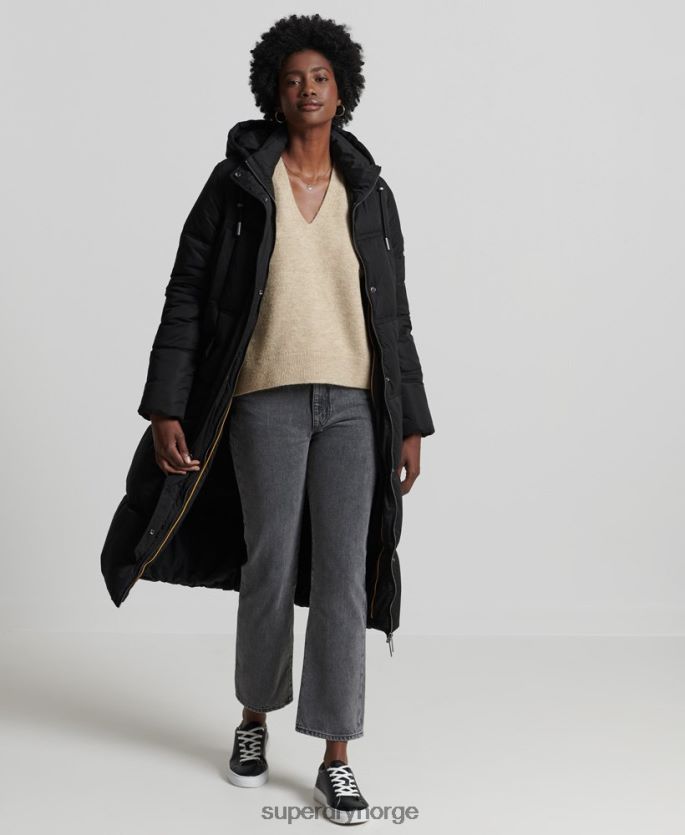 Superdry naken klær 86P46D4016 studios slouch v-hals strikket genser kvinner