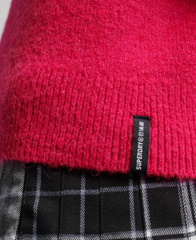 Superdry rosa klær 86P46D3997 vintage essensiell genser med falsk hals kvinner