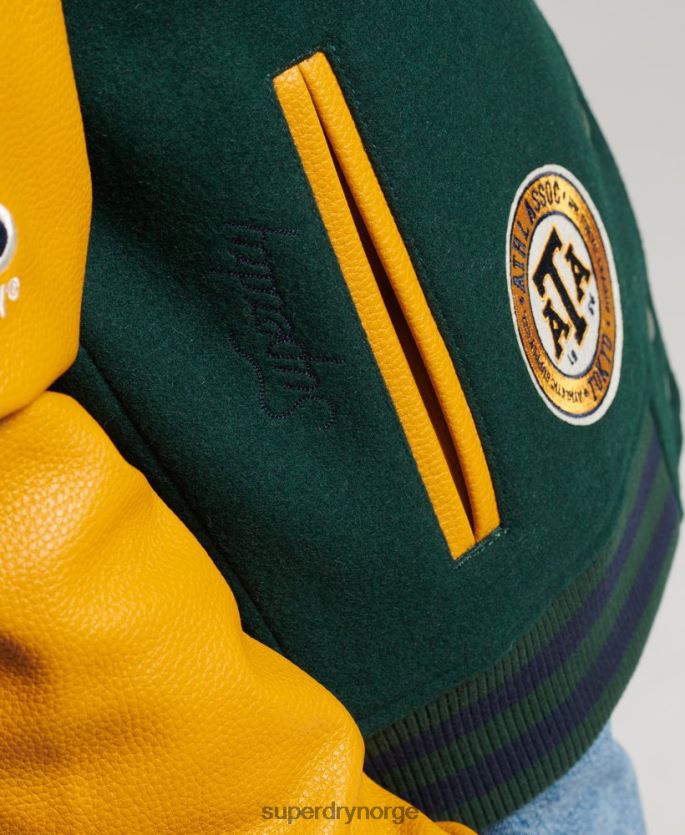 Superdry grønn klær 86P46D5436 vintage blandet universitetsbomber kvinner