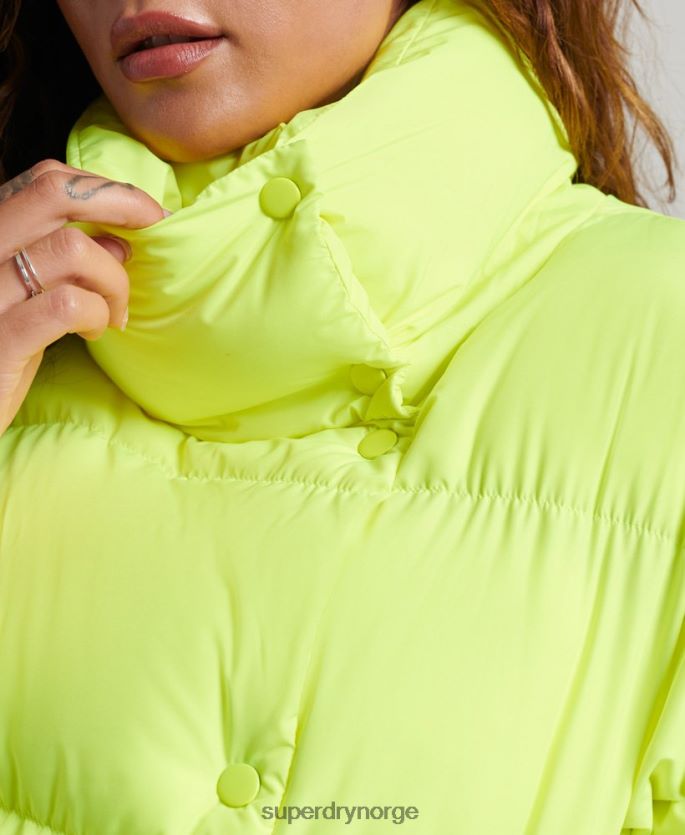 Superdry grønn klær 86P46D5498 kort pufferfrakk kvinner