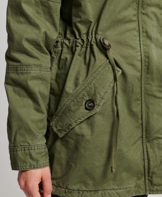 Superdry grønn klær 86P46D5538 felt parka kåpe kvinner