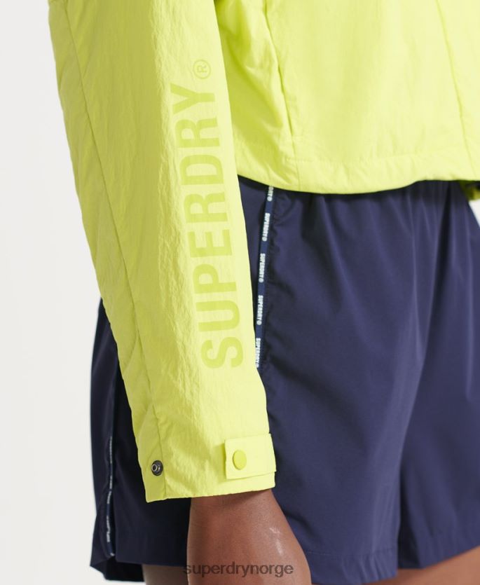 Superdry gul klær 86P46D5544 kjøre beskåret værbestandig frakk kvinner